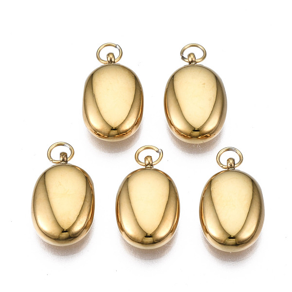 PandaHall 316 Surgical Stainless Steel Charms, with Jump Rings, Oval, Real 14K Gold Plated, 13x8x3.5mm, Hole: 2mm, Jump Ring: 3x0.5mm, 2mm...
PandaHall 316 Surgical Stainless Steel Charms, with Jump Rings, Oval, Real 14K Gold Plated, 13x8x3.5mm, Hole: 2mm, Jump Ring: 3x0.5mm, 2mm...