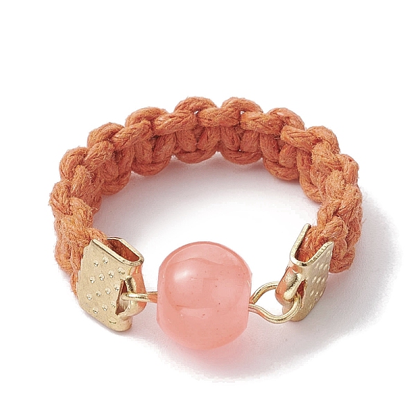 PandaHall Glass Round Ball Braided Bead Style Finger Ring, with Waxed Cotton Cords, Light Salmon, Inner Diameter: 18mm Glass Round
PandaHall Glass Round Ball Braided Bead Style Finger Ring, with Waxed Cotton Cords, Light Salmon, Inner Diameter: 18mm Glass Round