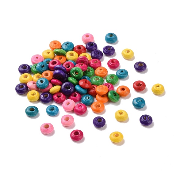 PandaHall Spray Painted Rondelle Wood Beads, Mixed Color, 6.5x3mm, Hole: 1.8mm Wood Rondelle Multicolor
PandaHall Spray Painted Rondelle Wood Beads, Mixed Color, 6.5x3mm, Hole: 1.8mm Wood Rondelle Multicolor