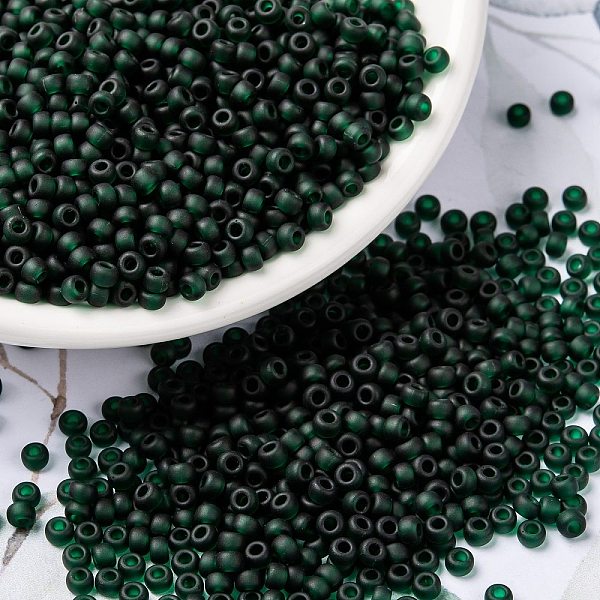 PandaHall MIYUKI Round Rocailles Beads, Japanese Seed Beads, 8/0, (RR156F) Matte Transparent Dark Emerald, 3mm, Hole: 1mm, about..., Cyan
PandaHall MIYUKI Round Rocailles Beads, Japanese Seed Beads, 8/0, (RR156F) Matte Transparent Dark Emerald, 3mm, Hole: 1mm, about..., Cyan
