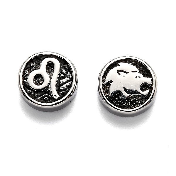 PandaHall 304 Stainless Steel Beads, Flat Round with Twelve Constellations, Antique Silver, Leo, 10x4mm, Hole: 1.8mm 304 Stainless Steel Leo
PandaHall 304 Stainless Steel Beads, Flat Round with Twelve Constellations, Antique Silver, Leo, 10x4mm, Hole: 1.8mm 304 Stainless Steel Leo