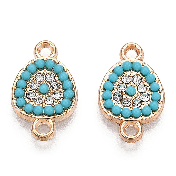 PandaHall Alloy Rhinestone Links connectors, with Resin, Teardrop, Turquoise, Light Gold, 17x11x2.5mm, Hole: 1.5mm Alloy+Rhinestone Teardrop..., Green
PandaHall Alloy Rhinestone Links connectors, with Resin, Teardrop, Turquoise, Light Gold, 17x11x2.5mm, Hole: 1.5mm Alloy+Rhinestone Teardrop..., Green