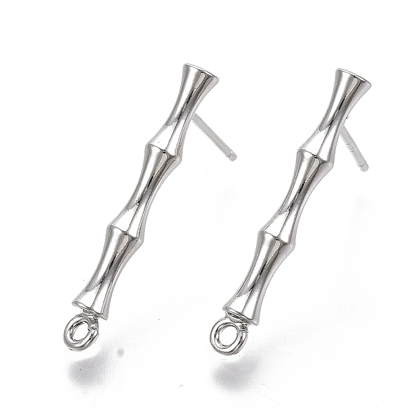 PandaHall Brass Stud Earring Findings, with Loop, Nickel Free, Bamboo, Real Platinum Plated, 23x3mm, Hole: 1.4mm, Pin: 1mm Brass Bamboo
PandaHall Brass Stud Earring Findings, with Loop, Nickel Free, Bamboo, Real Platinum Plated, 23x3mm, Hole: 1.4mm, Pin: 1mm Brass Bamboo