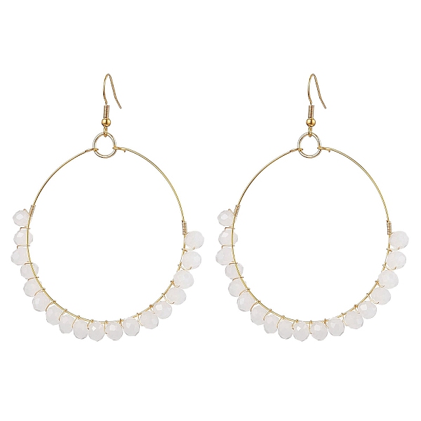 PandaHall Glass Dangle Earrings, Basketball Wives Earrings for Women, White, 83x64mm Glass White
PandaHall Glass Dangle Earrings, Basketball Wives Earrings for Women, White, 83x64mm Glass White