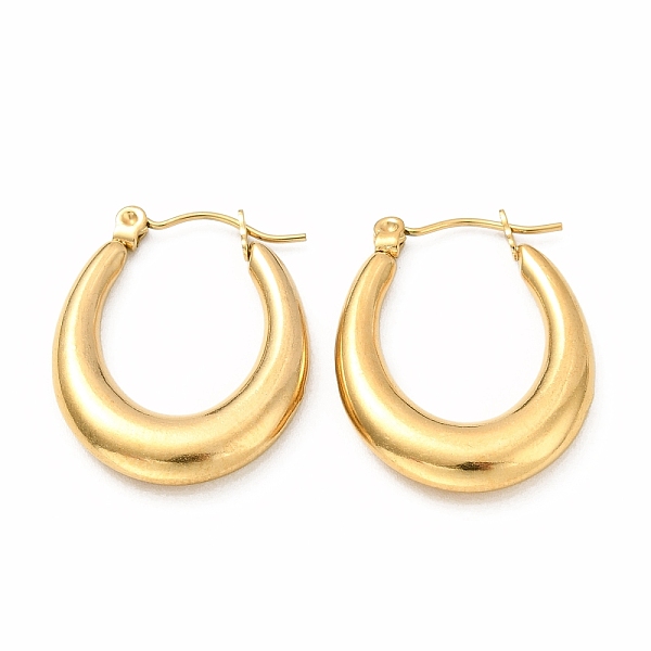 PandaHall Ion Plating(IP) 304 Stainless Steel Chunky Oval Hoop Earrings for Women, Golden, 26x20x4mm, Pin: 0.7mm 304 Stainless Steel Oval
PandaHall Ion Plating(IP) 304 Stainless Steel Chunky Oval Hoop Earrings for Women, Golden, 26x20x4mm, Pin: 0.7mm 304 Stainless Steel Oval