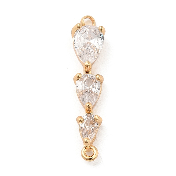 PandaHall Brass Pave Clear Glass Connector Charms, Three Teardrop Links, Real 18K Gold Plated, 25.5x5.5x4mm, Hole: 1mm Brass+Glass Teardrop...
PandaHall Brass Pave Clear Glass Connector Charms, Three Teardrop Links, Real 18K Gold Plated, 25.5x5.5x4mm, Hole: 1mm Brass+Glass Teardrop...