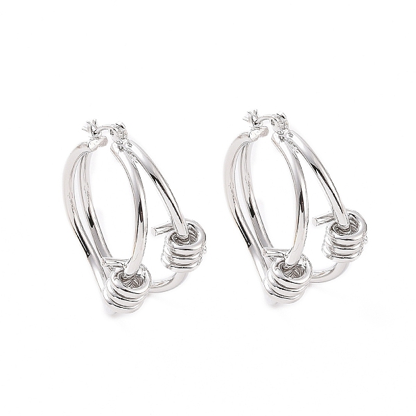 PandaHall Brass Thorns Beaded Hoop Earrings for Women, Platinum, 32x31x17.5mm, Pin: 0.7mm Brass Round
PandaHall Brass Thorns Beaded Hoop Earrings for Women, Platinum, 32x31x17.5mm, Pin: 0.7mm Brass Round
