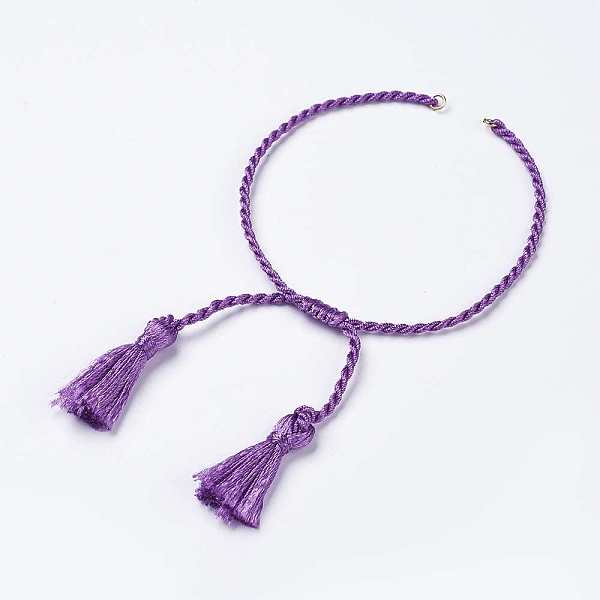 PandaHall Polyester DIY Braided Bracelet Making, with Tassel, Blue Violet, 10-7/8 inch(275mm), 2mm, Hole: 2mm, Tassels: 23x6mm Polyester..., Purple
PandaHall Polyester DIY Braided Bracelet Making, with Tassel, Blue Violet, 10-7/8 inch(275mm), 2mm, Hole: 2mm, Tassels: 23x6mm Polyester..., Purple