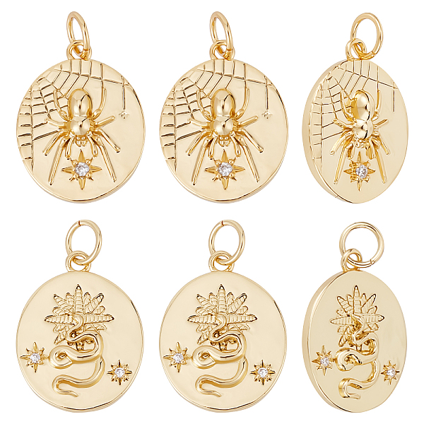 PandaHall Beebeecraft 1 Box 10Pcs 2 Style Flat Round Charms 18K Gold Plated Brass Spider Snake Cubic Zirconia Pendants Charm with Jump Ring..., Clear
PandaHall Beebeecraft 1 Box 10Pcs 2 Style Flat Round Charms 18K Gold Plated Brass Spider Snake Cubic Zirconia Pendants Charm with Jump Ring..., Clear