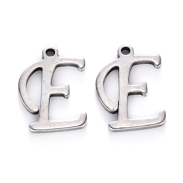 PandaHall 201 Stainless Steel Charms, Laser Cut, Stainless Steel Color, Letter.E, 12.5x9.5x1mm, Hole: 1mm 201 Stainless Steel Letter E
PandaHall 201 Stainless Steel Charms, Laser Cut, Stainless Steel Color, Letter.E, 12.5x9.5x1mm, Hole: 1mm 201 Stainless Steel Letter E