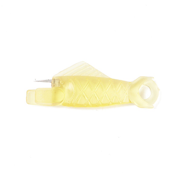 PandaHall Fish Shaped Plastic Needle Threaders, Thread Guide Tools, with Nickle Plated Iron Hook, Pale Goldenrod, 33x12x4mm Plastic
PandaHall Fish Shaped Plastic Needle Threaders, Thread Guide Tools, with Nickle Plated Iron Hook, Pale Goldenrod, 33x12x4mm Plastic