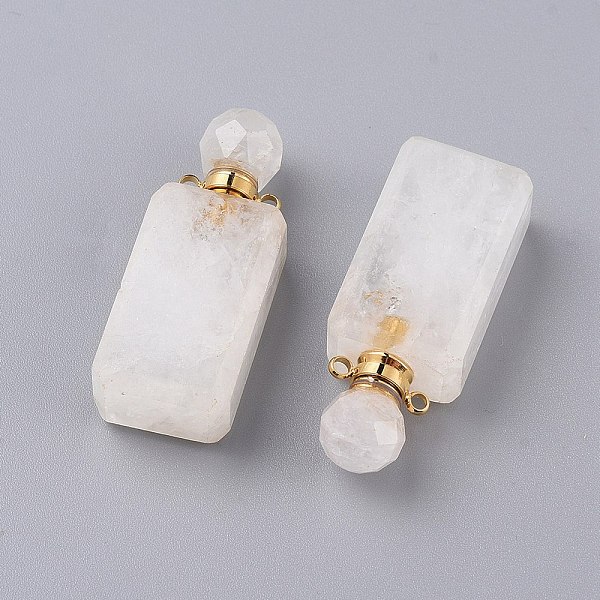 PandaHall Faceted Natural Quartz Crystal Openable Perfume Bottle Pendants, Rock Crystal, with 304 Stainless Steel Findings, Cuboid, Golden...
PandaHall Faceted Natural Quartz Crystal Openable Perfume Bottle Pendants, Rock Crystal, with 304 Stainless Steel Findings, Cuboid, Golden...