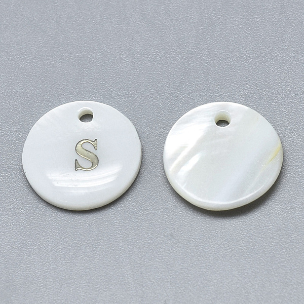 PandaHall Natural White Shell Mother of Pearl Shell Charms, with Iron Sticker, Flat Round with Letter, Letter.S, 13x2mm, Hole: 1.5mm White...
PandaHall Natural White Shell Mother of Pearl Shell Charms, with Iron Sticker, Flat Round with Letter, Letter.S, 13x2mm, Hole: 1.5mm White...