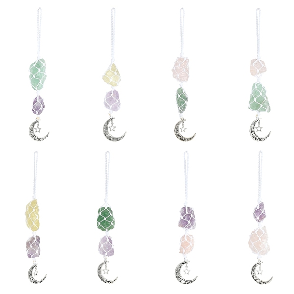 PandaHall Nuggets Natural Gemstone Pocket Pendant Decorations, Moon Star Alloy Charms and Nylon Thread Hanging Ornaments, 205~215mm Mixed...
PandaHall Nuggets Natural Gemstone Pocket Pendant Decorations, Moon Star Alloy Charms and Nylon Thread Hanging Ornaments, 205~215mm Mixed...