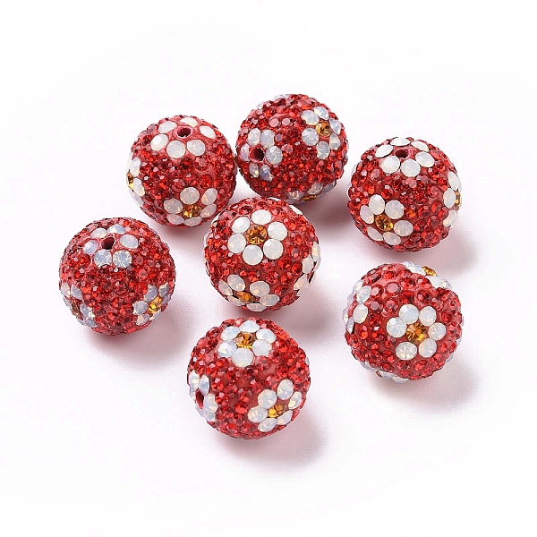 PandaHall Polymer Clay Rhinestone Beads, Pave Disco Ball Beads, Round with Flower, Light Siam, 16mm, Hole: 1.6~1.8mm Polymer Clay+Glass..., Red
PandaHall Polymer Clay Rhinestone Beads, Pave Disco Ball Beads, Round with Flower, Light Siam, 16mm, Hole: 1.6~1.8mm Polymer Clay+Glass..., Red