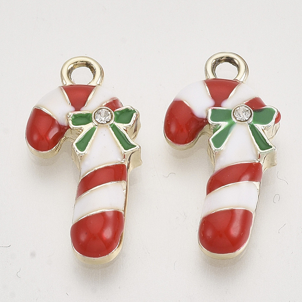 PandaHall Christmas Theme, Alloy Enamel Pendants, with Crystal Rhinestone, Light Gold, Candy Cane, Red, 22x11x4mm, Hole: 1.8mm Alloy...
PandaHall Christmas Theme, Alloy Enamel Pendants, with Crystal Rhinestone, Light Gold, Candy Cane, Red, 22x11x4mm, Hole: 1.8mm Alloy...
