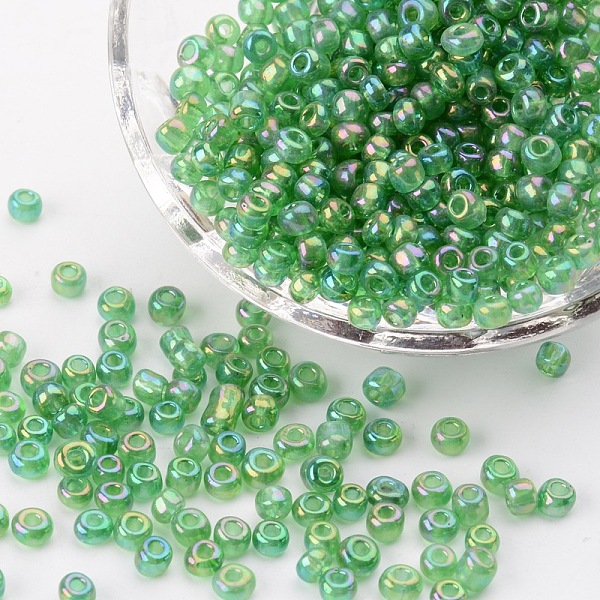 PandaHall (Repacking Service Available) Round Glass Seed Beads, Transparent Colours Rainbow, Round, Dark Green, 6/0, 4mm, about 12g/bag...
PandaHall (Repacking Service Available) Round Glass Seed Beads, Transparent Colours Rainbow, Round, Dark Green, 6/0, 4mm, about 12g/bag...