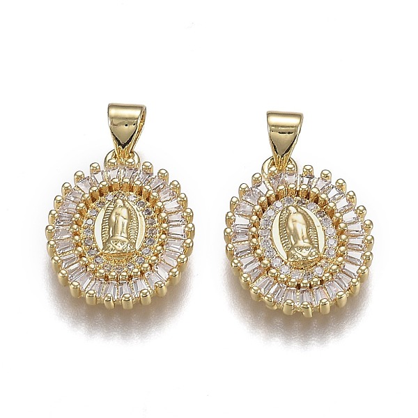 PandaHall Brass Mirco Pave Clear Cubic Zirconia Pendants, Lady of Guadalupe Charms, Long-Lasting Plated, for Religion, with Snap on Bails...
PandaHall Brass Mirco Pave Clear Cubic Zirconia Pendants, Lady of Guadalupe Charms, Long-Lasting Plated, for Religion, with Snap on Bails...
