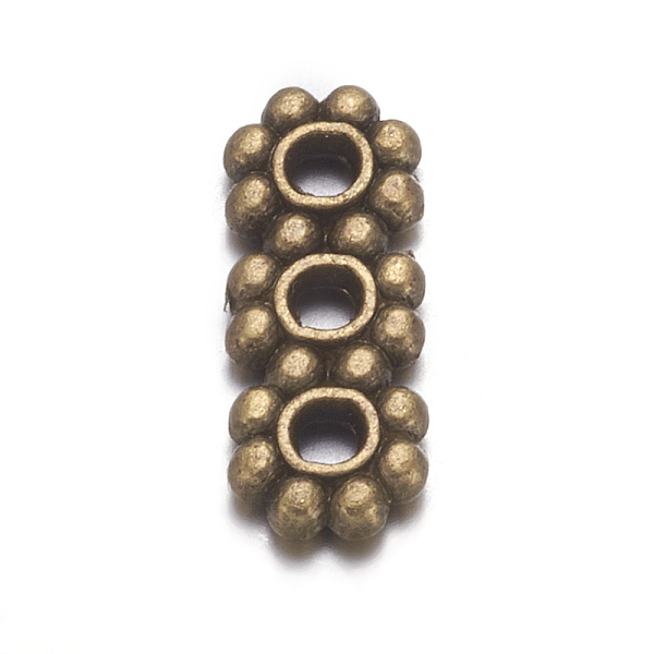 PandaHall Tibetan Style 3-Hole Spacer Bars, Rectangle, Antique Bronze, Lead Free & Cadmium Free, 10.5x4.3mm, Hole: 1.5mm Alloy Rectangle
PandaHall Tibetan Style 3-Hole Spacer Bars, Rectangle, Antique Bronze, Lead Free & Cadmium Free, 10.5x4.3mm, Hole: 1.5mm Alloy Rectangle
