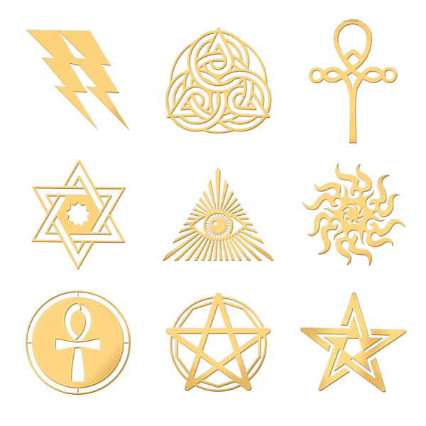 PandaHall OLYCRAFT 9pcs 1.6x1.6 inch Golden Metal Stickers Energy Symbols Stickers Self Adhesive Religious Symbol Stickers Religious Eyes...
PandaHall OLYCRAFT 9pcs 1.6x1.6 inch Golden Metal Stickers Energy Symbols Stickers Self Adhesive Religious Symbol Stickers Religious Eyes...