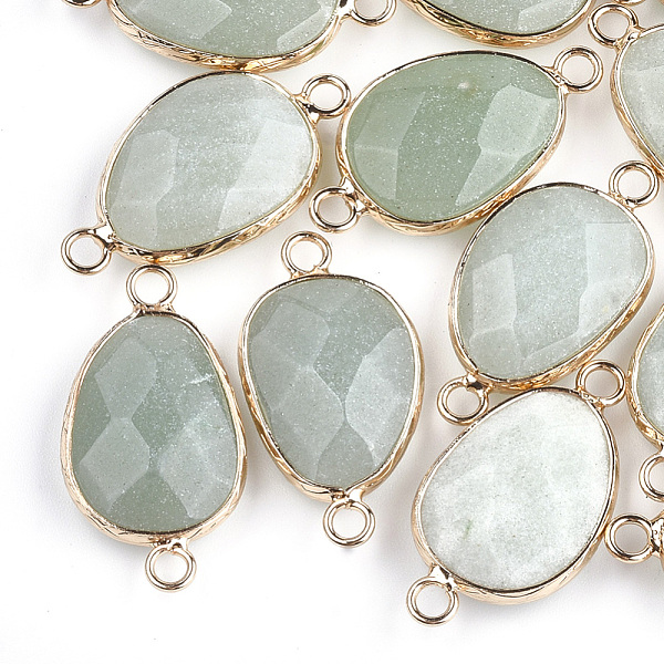 PandaHall Natural Green Aventurine Links connectors, with Brass Findings, Nickel Free, Faceted, teardrop, Golden, 27.5x14.5~15x6~6.5mm, Hole...
PandaHall Natural Green Aventurine Links connectors, with Brass Findings, Nickel Free, Faceted, teardrop, Golden, 27.5x14.5~15x6~6.5mm, Hole...