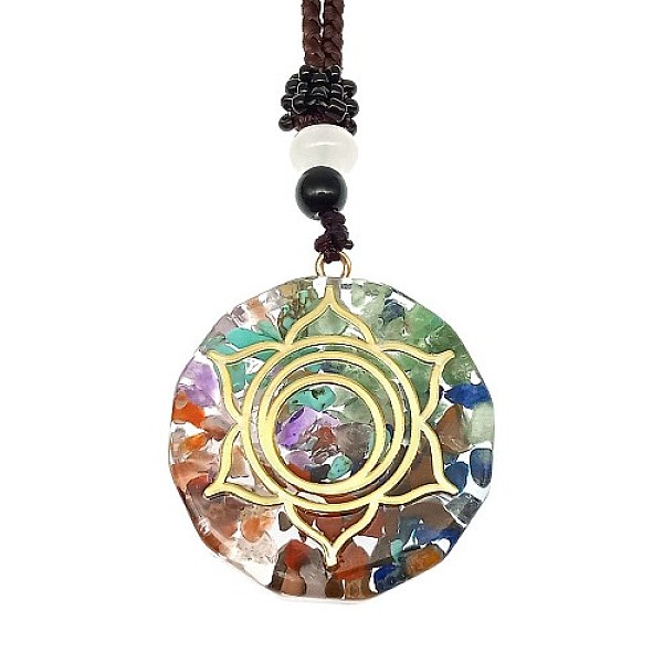 PandaHall Orgonite Chakra Natural & Synthetic Mixed Stone Pendant Necklaces, Nylon Thread Necklace for Women, Flat Round, Flower, 25.59 inch...
PandaHall Orgonite Chakra Natural & Synthetic Mixed Stone Pendant Necklaces, Nylon Thread Necklace for Women, Flat Round, Flower, 25.59 inch...