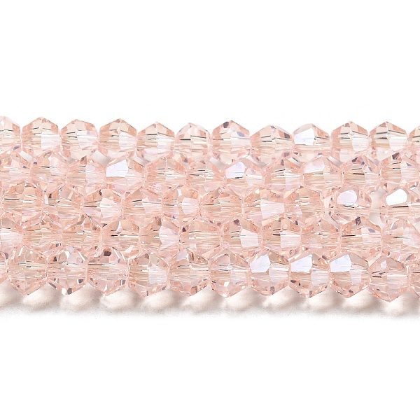 PandaHall Transparent Electroplate Glass Beads Strands, Pearl Luster Plated, Faceted, Bicone, Misty Rose, 4x4mm, Hole: 0.8mm, about..., Pink
PandaHall Transparent Electroplate Glass Beads Strands, Pearl Luster Plated, Faceted, Bicone, Misty Rose, 4x4mm, Hole: 0.8mm, about..., Pink