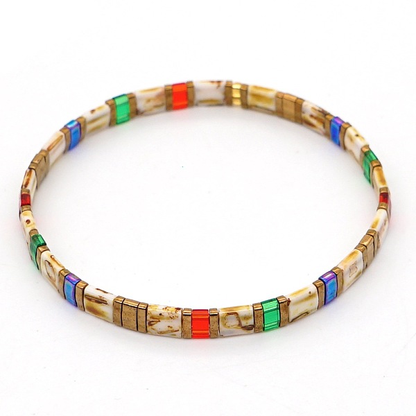 PandaHall Rainbow Bohemian Style Glass Beads Stretch Bracelets, Original Design Fashion Tila Beaded Bracelet for Women Glass
PandaHall Rainbow Bohemian Style Glass Beads Stretch Bracelets, Original Design Fashion Tila Beaded Bracelet for Women Glass