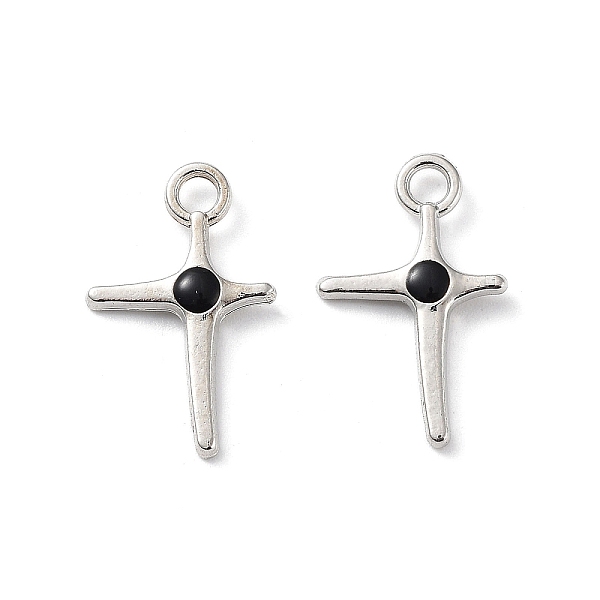 PandaHall Alloy Enamel Pendants, Cadmium Free & Lead Free, Platinum, Cross Charm, Black, 16x10x2mm, Hole: 1.8mm Alloy+Enamel Cross Black
PandaHall Alloy Enamel Pendants, Cadmium Free & Lead Free, Platinum, Cross Charm, Black, 16x10x2mm, Hole: 1.8mm Alloy+Enamel Cross Black