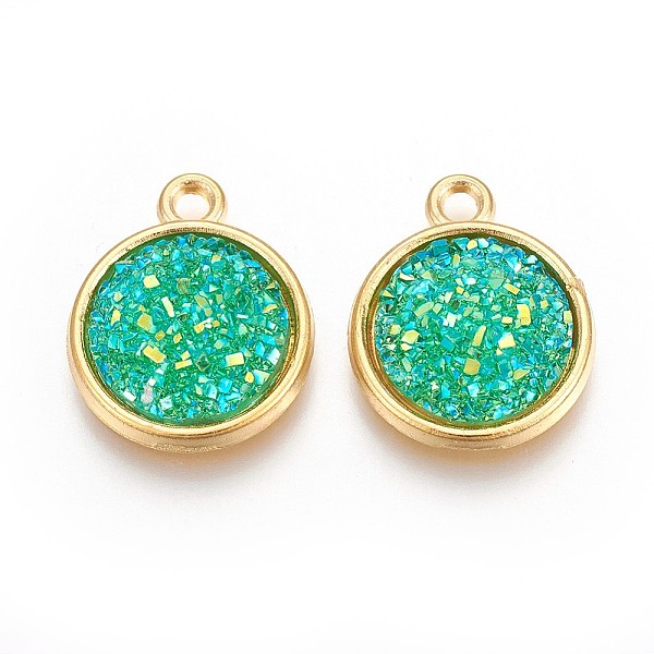 PandaHall Resin Pendants, with Golden Tone Alloy Findings, Flat Round, Spring Green, 18x15x3.5~4mm, Hole: 1.8mm Alloy+Resin Flat Round Green
PandaHall Resin Pendants, with Golden Tone Alloy Findings, Flat Round, Spring Green, 18x15x3.5~4mm, Hole: 1.8mm Alloy+Resin Flat Round Green