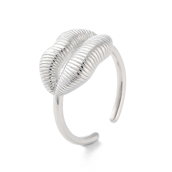PandaHall 304 Stainless Steel Open Cuff Rings, Lip, Stainless Steel Color, US Size 7 1/4(17.5mm) 304 Stainless Steel Lip
PandaHall 304 Stainless Steel Open Cuff Rings, Lip, Stainless Steel Color, US Size 7 1/4(17.5mm) 304 Stainless Steel Lip