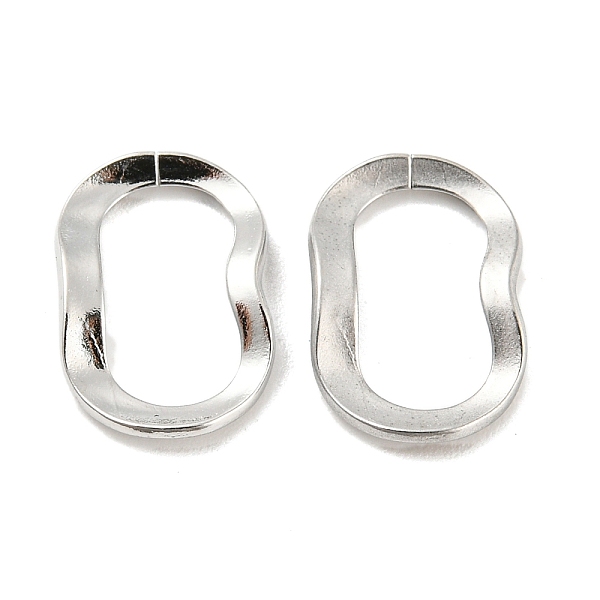 PandaHall 304 Stainless Steel Linking Rings, Quick Link Connector, Wavy Oval, Stainless Steel Color, 13x9x1.3mm, Inner Diameter: 10x5mm 304...
PandaHall 304 Stainless Steel Linking Rings, Quick Link Connector, Wavy Oval, Stainless Steel Color, 13x9x1.3mm, Inner Diameter: 10x5mm 304...