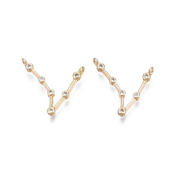 PandaHall Brass Connector Charms, with Crystal Rhinestone, Real 18K Gold Plated, Cadmium Free & Nickel Free & Lead Free, Twelve..., Clear
PandaHall Brass Connector Charms, with Crystal Rhinestone, Real 18K Gold Plated, Cadmium Free & Nickel Free & Lead Free, Twelve..., Clear