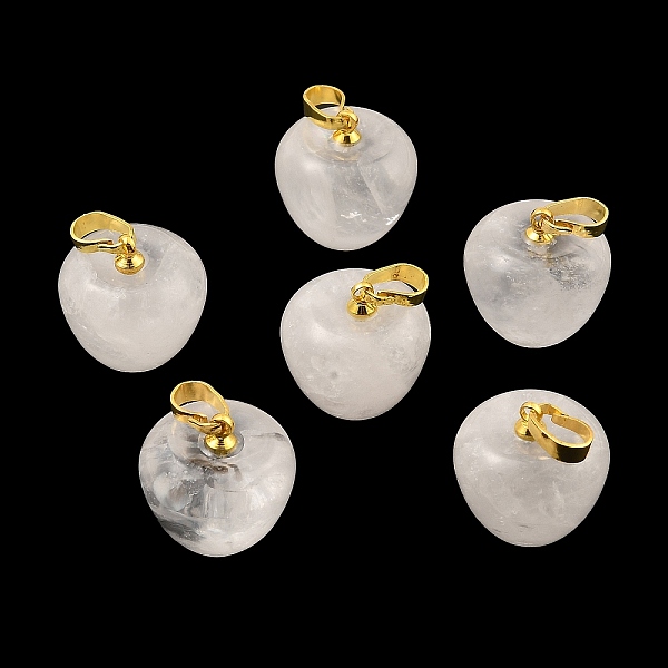 PandaHall Natural Quartz Crystal Teacher Apple Charms, Rock Crystal, with Golden Plated Brass Snap on Bails, 14.5x14mm, Hole: 6.5x4mm Quartz...
PandaHall Natural Quartz Crystal Teacher Apple Charms, Rock Crystal, with Golden Plated Brass Snap on Bails, 14.5x14mm, Hole: 6.5x4mm Quartz...