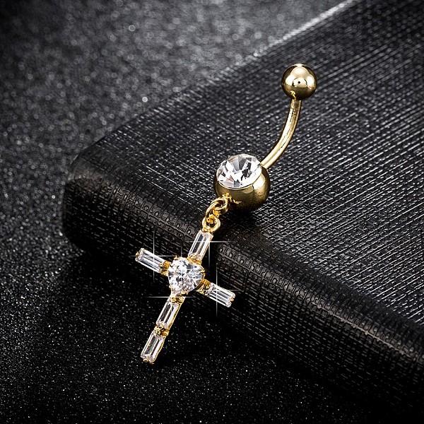 PandaHall Piercing Jewelry, Brass Cubic Zirconia Navel Ring, Belly Rings, with Surgical Stainless Steel Bar, Cadmium Free & Lead Free, Real..., Clear
PandaHall Piercing Jewelry, Brass Cubic Zirconia Navel Ring, Belly Rings, with Surgical Stainless Steel Bar, Cadmium Free & Lead Free, Real..., Clear