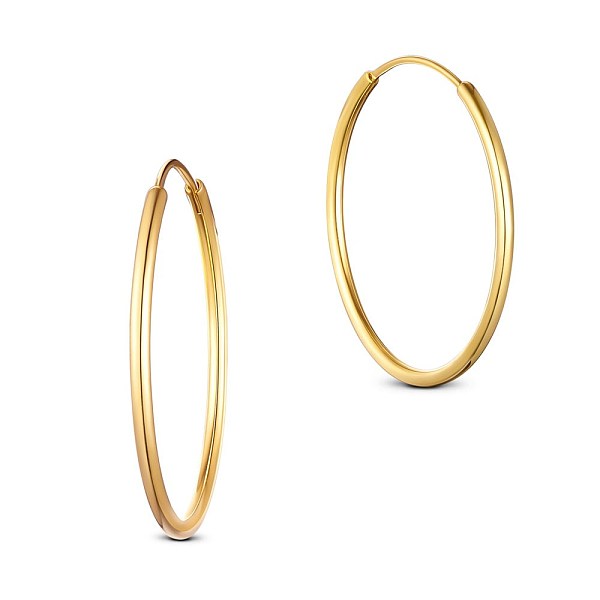 PandaHall SHEGRACE Stunning 925 Sterling Silver Hoop Earrings, Golden, 31mm Sterling Silver
PandaHall SHEGRACE Stunning 925 Sterling Silver Hoop Earrings, Golden, 31mm Sterling Silver