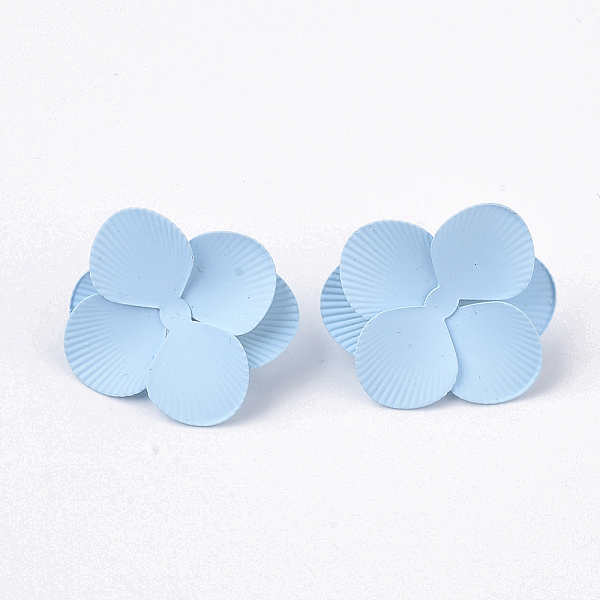 PandaHall Spray Painted Iron Stud Earring Settings, with Earring Backs/Ear Nuts, Flower, Light Sky Blue, 30x29~30x11mm, Pin: 1mm Iron Flower...
PandaHall Spray Painted Iron Stud Earring Settings, with Earring Backs/Ear Nuts, Flower, Light Sky Blue, 30x29~30x11mm, Pin: 1mm Iron Flower...