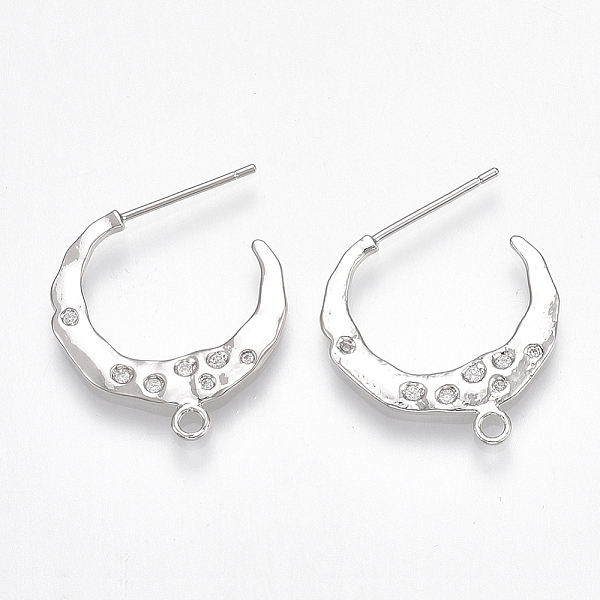 PandaHall Brass Stud Earring Findings, Half Hoop Earrings, with Loop & Cubic Zirconia, Clear, Nickel Free, Real Platinum Plated, 21x20x1.5mm...
PandaHall Brass Stud Earring Findings, Half Hoop Earrings, with Loop & Cubic Zirconia, Clear, Nickel Free, Real Platinum Plated, 21x20x1.5mm...