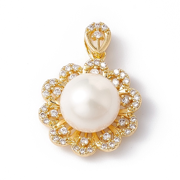PandaHall Natural Cultured Freshwater Pearl Pendants, with Brass Micro Pave Cubic Zirconia Findings, Golden, Flower, Clear, 18.5x16x9mm...
PandaHall Natural Cultured Freshwater Pearl Pendants, with Brass Micro Pave Cubic Zirconia Findings, Golden, Flower, Clear, 18.5x16x9mm...
