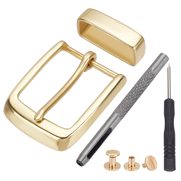 PandaHall WADORN Belt Buckle Sets, include Brass Roller Buckles and Loop Keepers, Alloy Screw Rivets, Screwdriver, Leather Hole Punches...
PandaHall WADORN Belt Buckle Sets, include Brass Roller Buckles and Loop Keepers, Alloy Screw Rivets, Screwdriver, Leather Hole Punches...