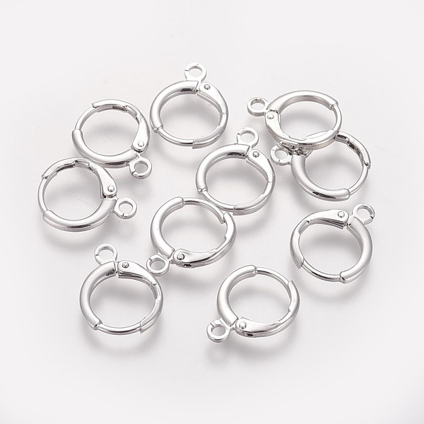 PandaHall Brass Huggie Hoop Earring Findings, with Horizontal Loops, Long-Lasting Plated, Lead Free & Nickel Free, Real Platinum Plated...
PandaHall Brass Huggie Hoop Earring Findings, with Horizontal Loops, Long-Lasting Plated, Lead Free & Nickel Free, Real Platinum Plated...