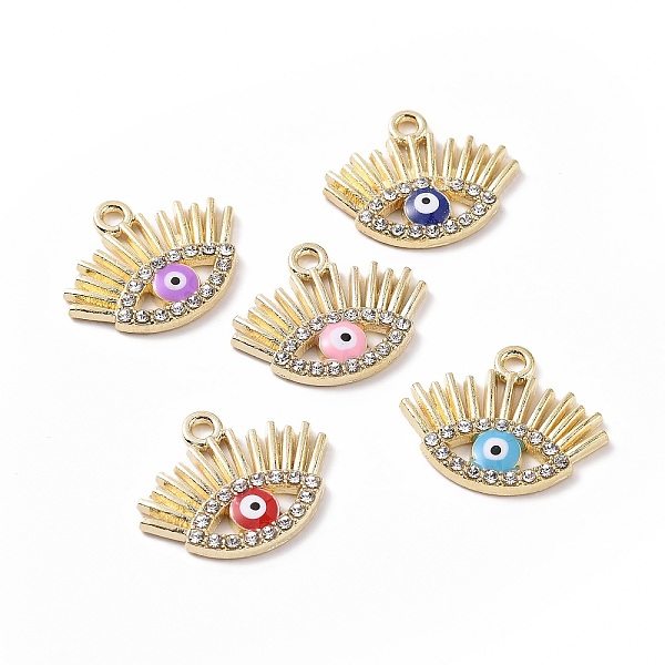 PandaHall Alloy Enamel Pendants, with Rhinestone, Evil Eye Charm, Light Gold, 17.5x21.5x2mm, Hole: 1.8mm Alloy Rhinestone+Enamel Evil Eye..., Multicolor
PandaHall Alloy Enamel Pendants, with Rhinestone, Evil Eye Charm, Light Gold, 17.5x21.5x2mm, Hole: 1.8mm Alloy Rhinestone+Enamel Evil Eye..., Multicolor