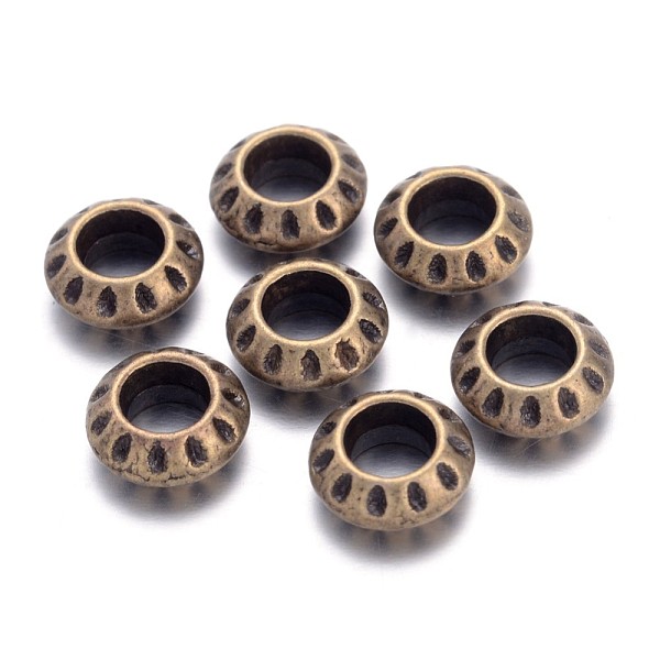 PandaHall Tibetan Style Alloy European Beads, Large Hole Beads, Rondelle, Antique Bronze, Lead Free & Cadmium Free & Nickel Free, 10x4mm...
PandaHall Tibetan Style Alloy European Beads, Large Hole Beads, Rondelle, Antique Bronze, Lead Free & Cadmium Free & Nickel Free, 10x4mm...