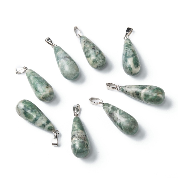 PandaHall Natural Qinghai Jade Pendants, with Platinum Brass Findings, Teardrop, 26.5~29x10mm, Hole: 2.5~3.5x4~6mm Qinghai Jade Teardrop
PandaHall Natural Qinghai Jade Pendants, with Platinum Brass Findings, Teardrop, 26.5~29x10mm, Hole: 2.5~3.5x4~6mm Qinghai Jade Teardrop