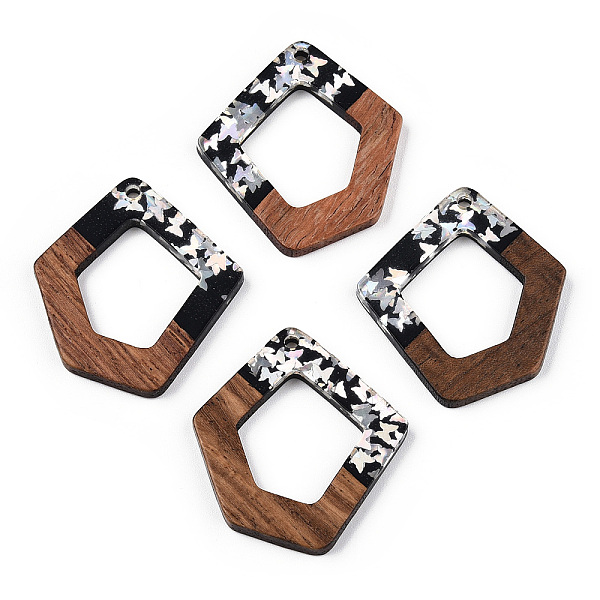 PandaHall Opaque Resin & Walnut Wood Pendants, Pentagon Charms with Butterfly Paillettes, Silver, 35.5x32.5x3.5mm, Hole: 2mm Resin+Wood...
PandaHall Opaque Resin & Walnut Wood Pendants, Pentagon Charms with Butterfly Paillettes, Silver, 35.5x32.5x3.5mm, Hole: 2mm Resin+Wood...