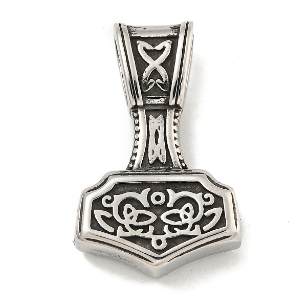 PandaHall 316 Surgical Stainless Steel Pendants, Viking Thor's Hammer with Kont Charm, Antique Silver, 37x23x9mm, Hole: 5x10mm 316 Surgical...
PandaHall 316 Surgical Stainless Steel Pendants, Viking Thor's Hammer with Kont Charm, Antique Silver, 37x23x9mm, Hole: 5x10mm 316 Surgical...