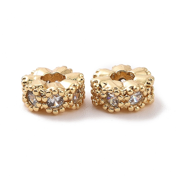 PandaHall Brass Micro Pave Cubic Zirconia Beads, Flat Round, Golden, 6x3mm, Hole: 2mm Brass+Cubic Zirconia Flat Round Clear
PandaHall Brass Micro Pave Cubic Zirconia Beads, Flat Round, Golden, 6x3mm, Hole: 2mm Brass+Cubic Zirconia Flat Round Clear