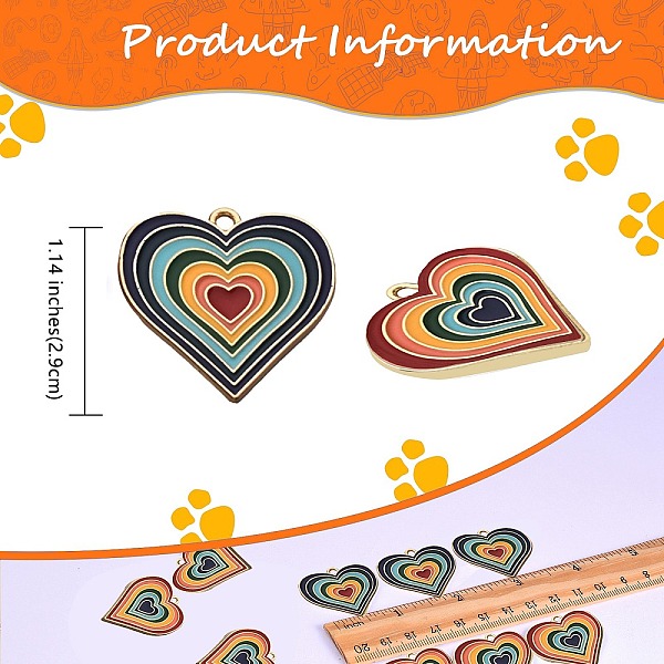 PandaHall 20Pcs 2 Colors Alloy Enamel Pendants, Light Gold, Cadmium Free & Nickel Free & Lead Free, Heart, Mixed Color, 28x29x1.5mm, Hole..., Multicolor
PandaHall 20Pcs 2 Colors Alloy Enamel Pendants, Light Gold, Cadmium Free & Nickel Free & Lead Free, Heart, Mixed Color, 28x29x1.5mm, Hole..., Multicolor