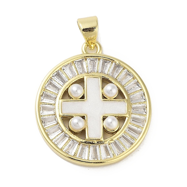 PandaHall Rack Plating Brass Micro Pave Clear Cubic Zirconia Enamel Pearl Pendants, Lead Free & Cadmium Free, Long-Lasting Plated, Round...
PandaHall Rack Plating Brass Micro Pave Clear Cubic Zirconia Enamel Pearl Pendants, Lead Free & Cadmium Free, Long-Lasting Plated, Round...