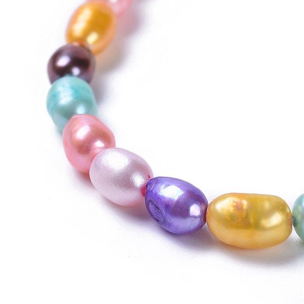 PandaHall Mother's Stretch Bracelets, with Dyed Natural Pearl Beads and Burlap Bags, Colorful, 2-1/4 inch(5.8cm), 5.5~6mm Pearl
PandaHall Mother's Stretch Bracelets, with Dyed Natural Pearl Beads and Burlap Bags, Colorful, 2-1/4 inch(5.8cm), 5.5~6mm Pearl